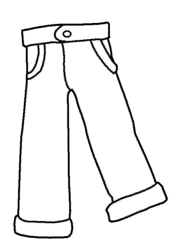 Khaki Pants Clip Art Sketch Coloring Page